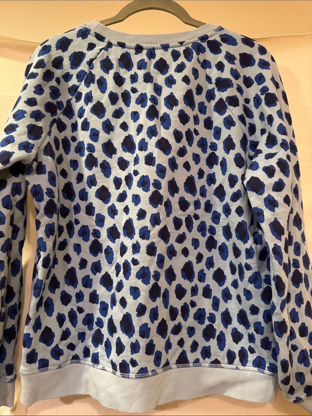 Boden Light Blue Leopard-Print Crewneck Sweatshirt - Picture 4 of 6